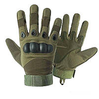 Тактические перчатки Ultra Protect Армейские Зеленые L), Полнопалые закрытые перчатки, Рукавицы для военных
