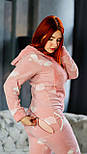 Жіноча піжама-комбінезон кігурумі з кишенею на попі рожева хмаринка. Фото в живу, фото 4