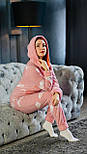 Жіноча піжама-комбінезон кігурумі з кишенею на попі рожева хмаринка. Фото в живу, фото 9
