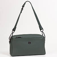 Женская сумка кожаная кросс-боди Eminsa 40125-18-16 зеленая