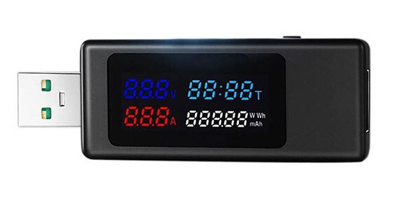 USB Тестер Keweisi KWS-V30 QC3.0 4-30 V 195 W 6.5A вольтметр амперметр вимірювач ємності акумулятора струм