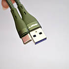 Кабель ANSTY S-023-T Zinc Alloy Nylon Type-C 5A 1M Green, фото 4