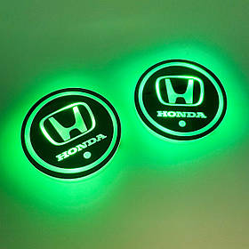Світлодіодне інтелектуальне підсвічування підсклянника з логотипом HONDA (Хонда) RGB