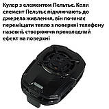 Комплект: кулер охолодження телефону Пельтьє MEMO DL16 напівпровідник з підсвічуванням + 2 напальчники Sarafox v2, фото 2