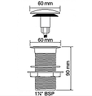 Корок автомат для умивальника без переливу 5/4" McAlpine, фото 2