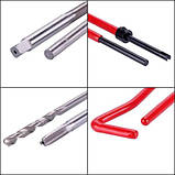 Набір для відновлення різьби M6x1.0 Rewolt T1138B Вкрутиш для ремонту зламаної та пошкодженої різьби, фото 7