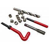 Набір для ремонту зламаної та пошкодженої різьби M8x1.25 Rewolt T1138C Комплект для відновлення різьби, фото 7