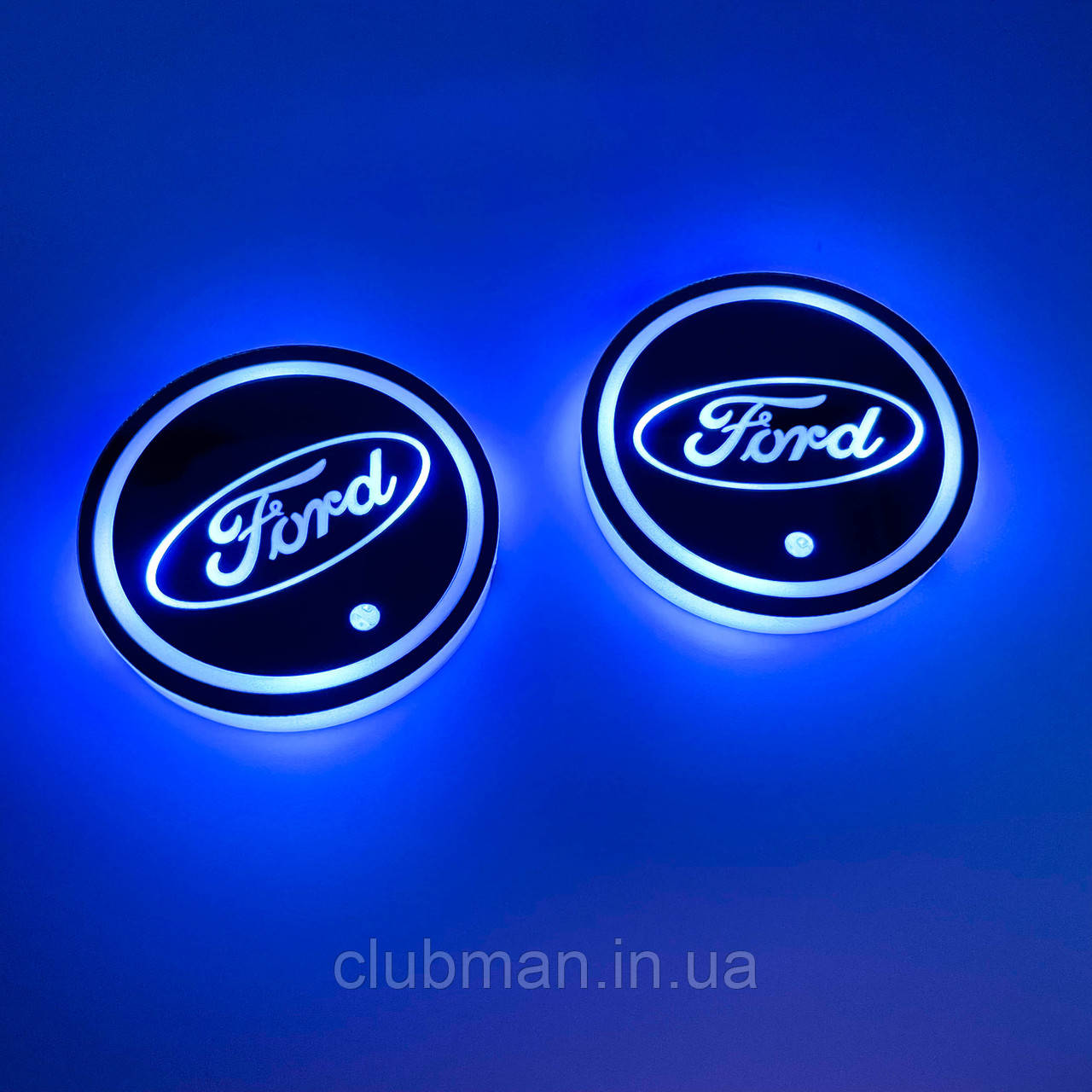 Світлодіодне інтелектуальне підсвічування підсклянника з логотипом FORD (Форд) RGB