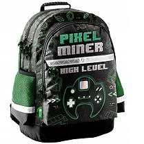 Рюкзак шкільний Майнкрафт набір 5шт Paso Pixel Miner, фото 3