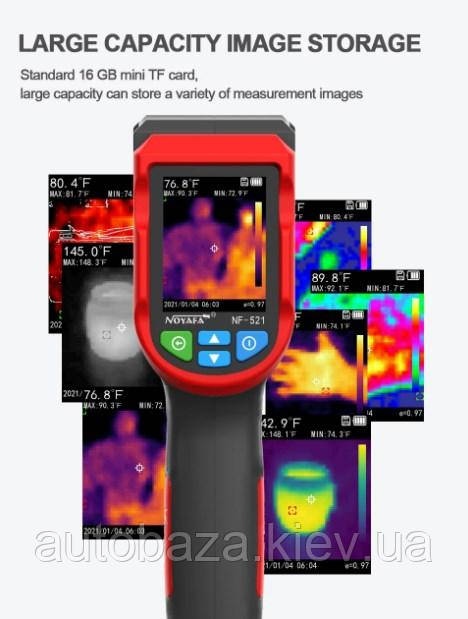 Тепловизор Noyafa NF-521, Бесконтактный тепловизионный прибор Noyafa от -10 °С до 400 °С, матрица: 32х32 - фото 7 - id-p2060201605