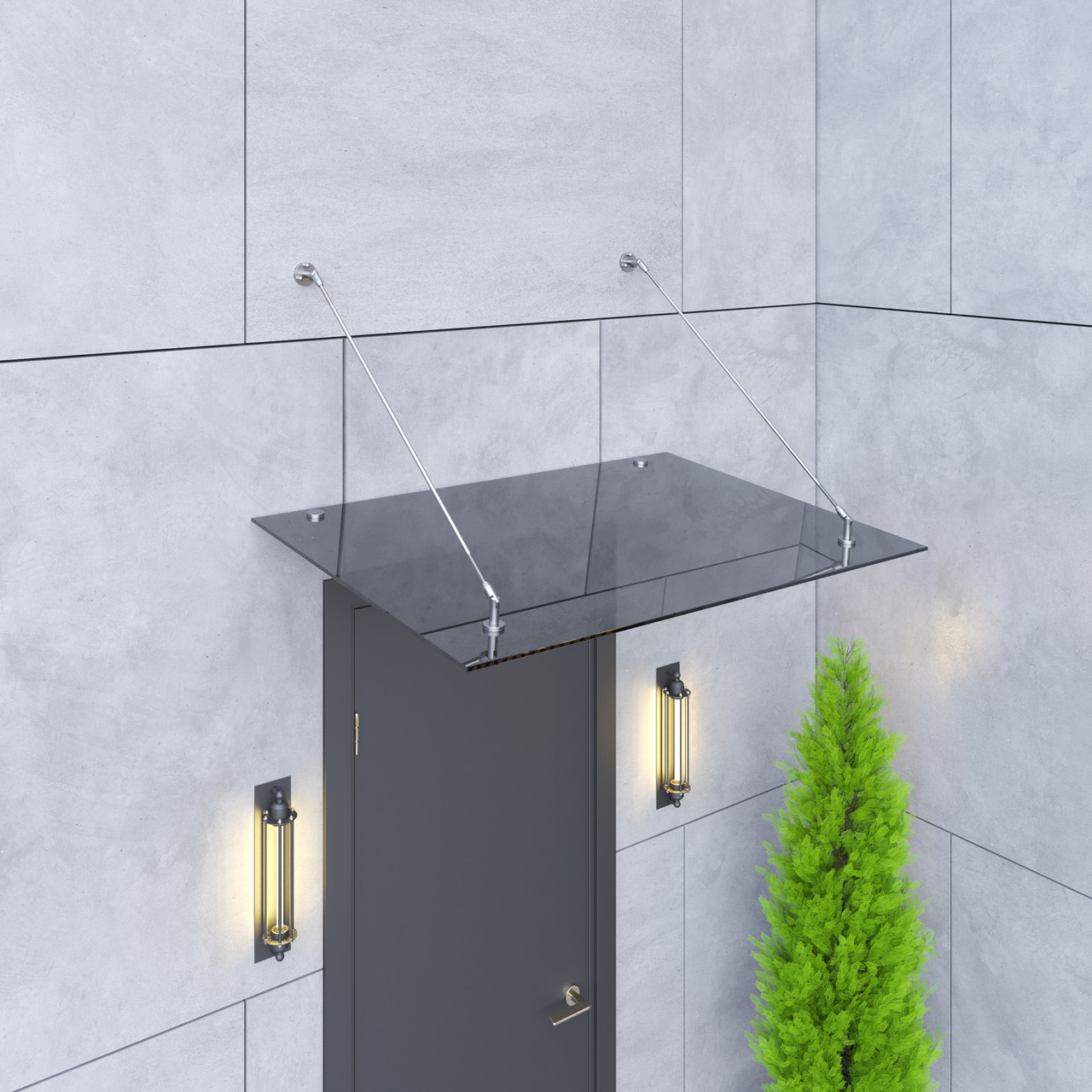 Скляний піддашок Forli Graphite