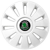 Колпаки Колесные R16 Skoda белые 4шт