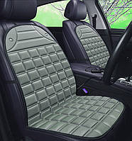 Накидка на автомобильное сиденье 2 шт с подогревом и защитой от переохлаждения серый цвет
