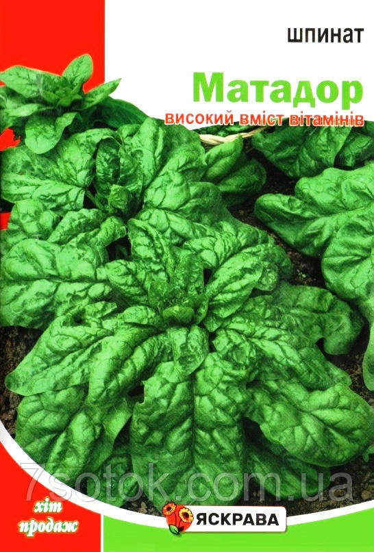 Насіння шпинату Матадор, ТМ Яскрава, 10г
