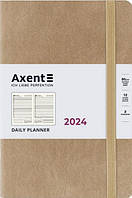 Ежедневник Axent Partner Soft Nuba 2024 14.5х21 см мигдалевий