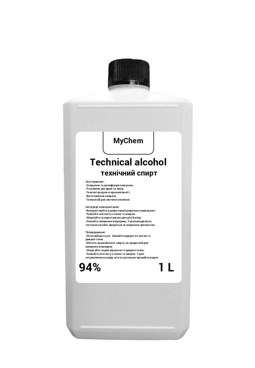 Спирт для омивача 94% MyChem 1 л, фото 1