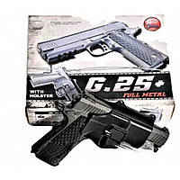 Детский пистолет на пульках Colt 1911 Rail Galaxy G25+ металл черный с , Лучшая цена