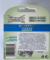Змінні касети для гоління Wilkinson Quattro Titanium Sensitive 4 шт, фото 2