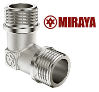 Угол никель 1/2" НН латунь Miraya (Япония)