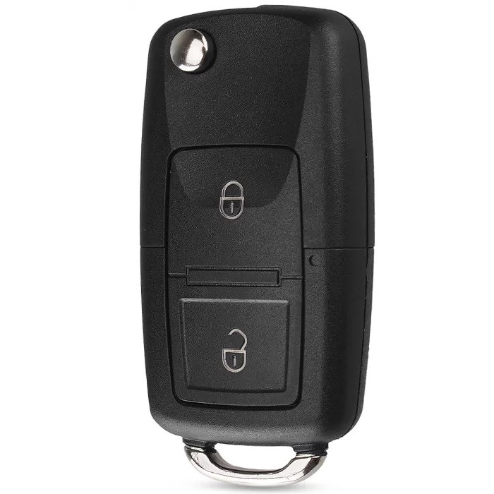 Корпус викидного ключа VOLKSWAGEN Passat, Caddy, Jetta, Golf 2 кнопки з лезом HU66, фото 1
