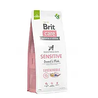 Brit Care Sustainable Sensitive 12 кг корм для собак всех пород с чувствительным пищеварением рыба