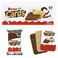 Цукерки Kinder Cards печиво Кіндер Кардз з вершково-шоколадною начинкою