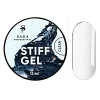 Гель для наращивания Saga Stiff Gel 01 густой гель-желе прозрачный