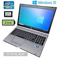 Ноутбук 15.6" HP EliteBook 8560p / i5-2540M / 6 Гб RAM / 120 Гб SSD / AMD Radeon HD 6470M / Windows 10