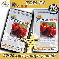 ТОМ F1 / ТОМ F1, семена красного, раннего кубовидного перца, пакет 500 семян ТМ Spark Seeds (США)