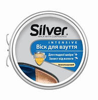 Бесцветный воск для обуви из гладкой кожи Silver Intensive 50мл