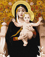 Картина Рисование по номерам религия 40х50 Картины в цифрах Мадонна с лилиями Репродукции художников Идейка