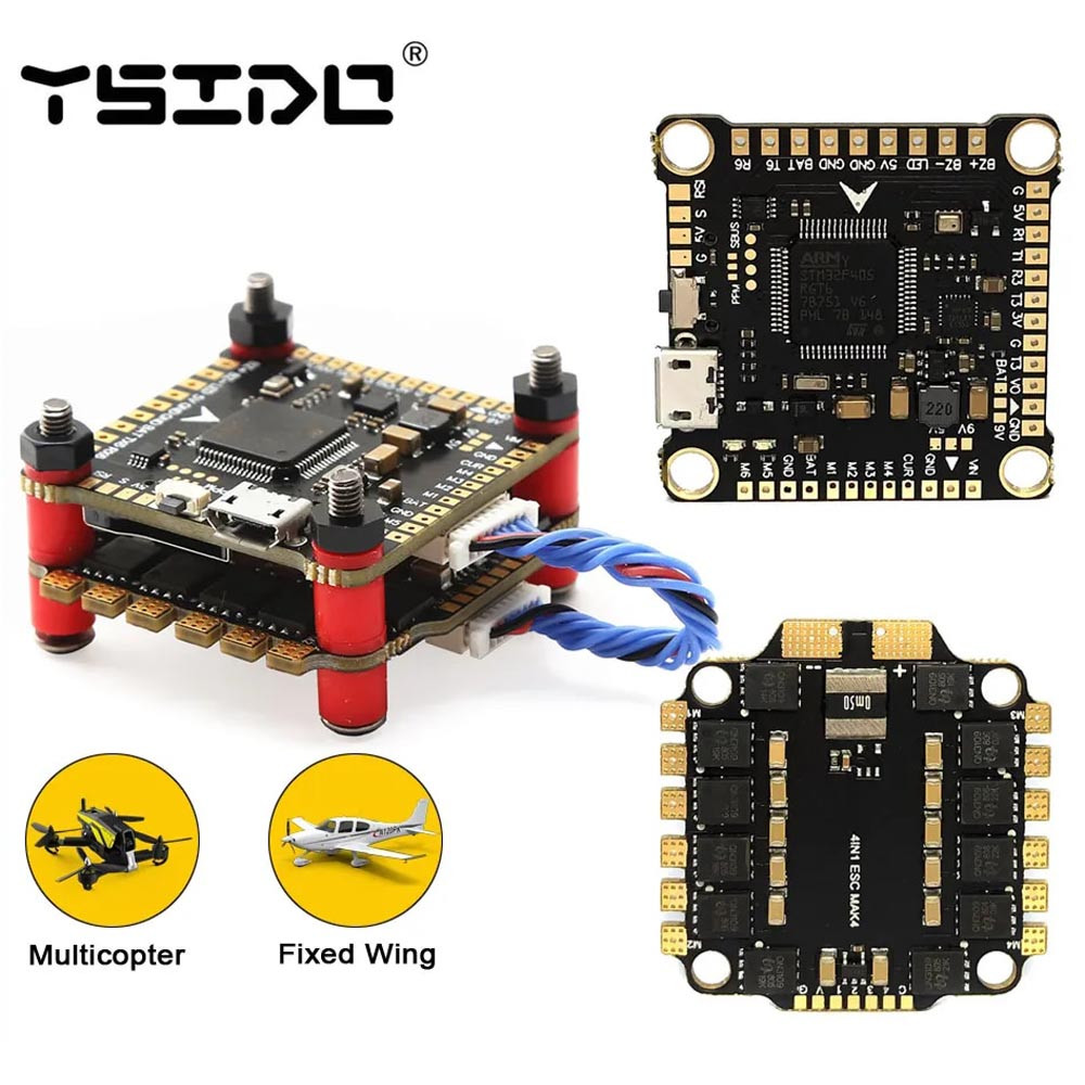 Політний стек для дрона YSIDO F4 V3S PLUS Flight Controller FC с BLS 45A 30x30 4-in-1 в наявності