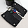Ключниця шкіряна з карабінами Handycover HC0013 чорна на кнопках, фото 2