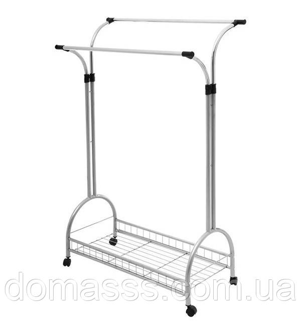 Стійка для одягу подвійна пересувна, фото 1