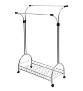 Стійка для одягу подвійна пересувна