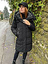 Зимова чорна жіноча куртка, фото 3