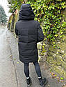 Зимова чорна жіноча куртка, фото 5