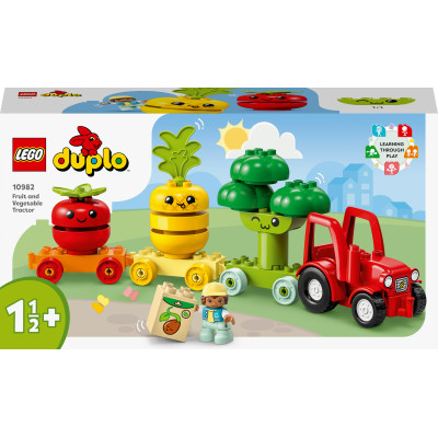 Конструктор LEGO DUPLO My First Трактор для вирощування фруктів і овочів 19 деталей (10982) PRS