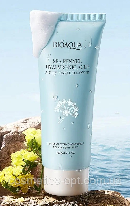 Антивікова пінка від висипів з фенхелем та гіалуроновою кислотою Bioaqua Sea Fennel Hyaluronic Acid, 100 g