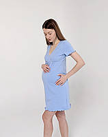Сорочка для вагітних та годуючих грудьми матусь (блакитний), фото 3