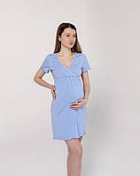 Сорочка для вагітних та годуючих грудьми матусь (блакитний), фото 5