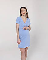 Сорочка для вагітних та годуючих грудьми матусь (блакитний), фото 2