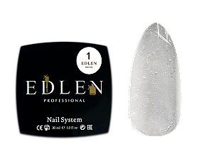 Полігель нарощування для нігтів Edlen Poly gel No1 пастоподібний прозорий, 30 мл