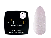 Полигель наращивание для ногтейм Edlen Poly gel №6 пастообразный розовый с розовым шиммером, 30 мл