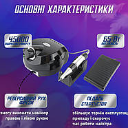 Фрезер для манікюру апарат для манікюру Nail Drill pro zs 601 65W 45 000 об/хв фрейзер для нігтів, фото 10