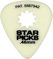Набор медиаторов EVERLY GLOW IN THE DARK STAR PICK THIN .46MM (12-PACK)