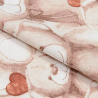 Ткань фланель детская набивная медвежата мишки медвежонки для постельного белья пеленок распашонок