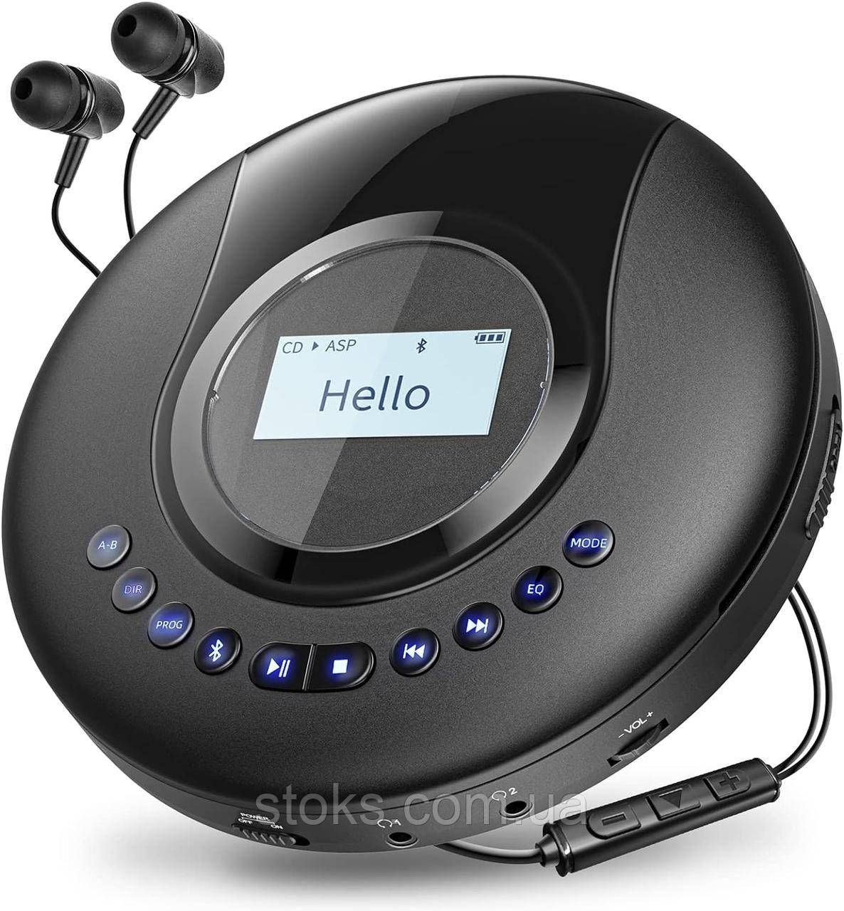 Портативный CD MP3 плеер Arafuna с Bluetooth TF FM 2000 мАч - фото 1 - id-p2060318461