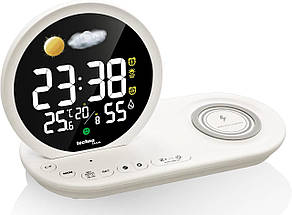 Годинник настільний Technoline WT427 Wireless Mobile Charging (White), фото 4