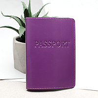 Обкладинка на паспорт шкіряна жіноча HC-18 (фуксія)
